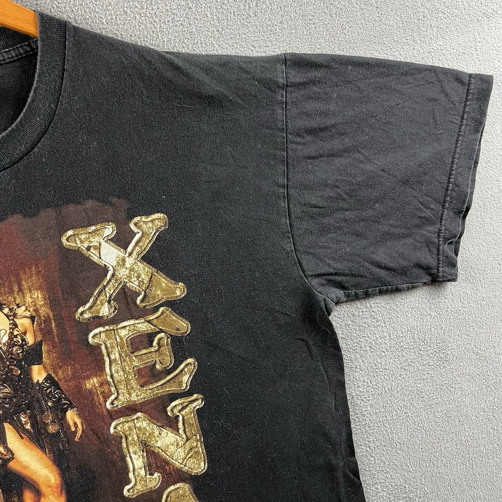 Vintage Xena Warrior Princess Shirt Mens XL Black 90s TV Promo Grunge Big Print - Picture 6 of 12